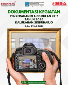 Pemerintah Kalurahan Sinduharjo Salurkan BLT-DD Bulan ke-7 Tahun 2026